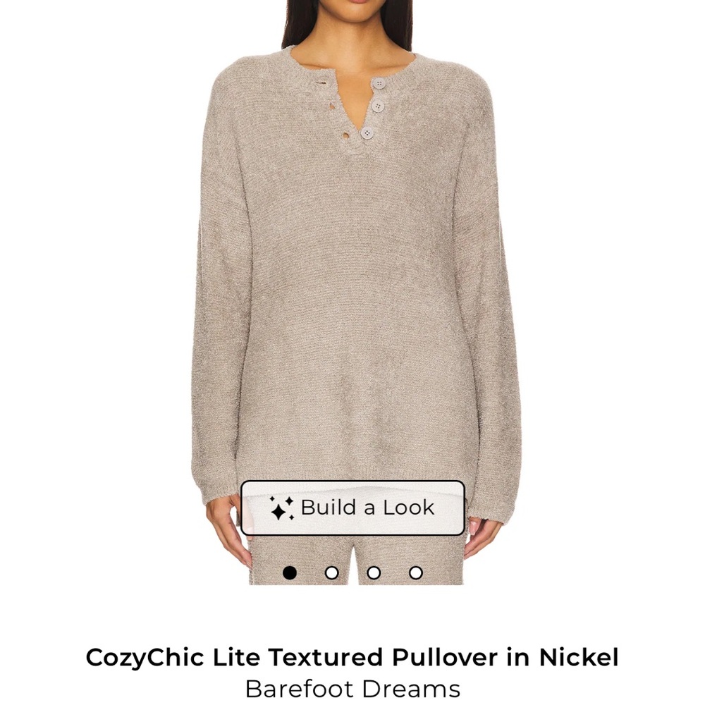 Barefoot Dreams CozyChic Lite Pullover in Nickel